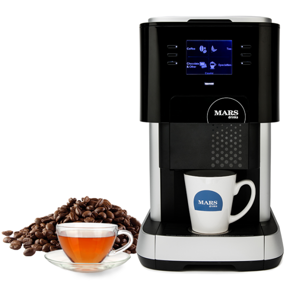 picture of flavia 500, cup and beans