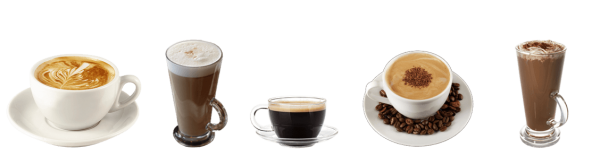 composite image of coffee cups